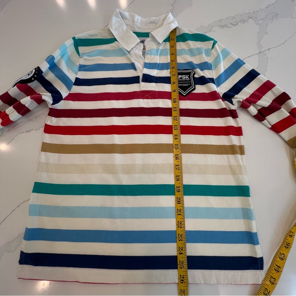 PSK Collective Rugby Equality Patch Collared Rainbow Top w/ WSF Sleeve Patch, S - Picture 14 of 14